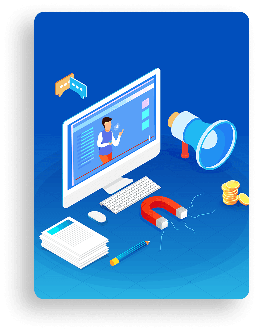 Ad management dashboard illustration